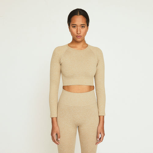 ASIA SAND LONG SLEEVE TOP - M